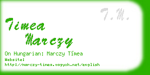 timea marczy business card